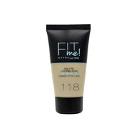 Maybelline Fit Me Matte + Poreless Foundation 118 Nude 30ml - shoplinediffusion