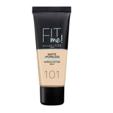Maybelline Fit Me Matte & Poreless Foundation 101 True Ivory 30ml - shoplinediffusion