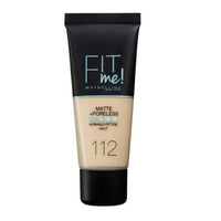 Maybelline Fit Me Matte & Poreless Foundation 112 Soft Beige 30ml - shoplinediffusion