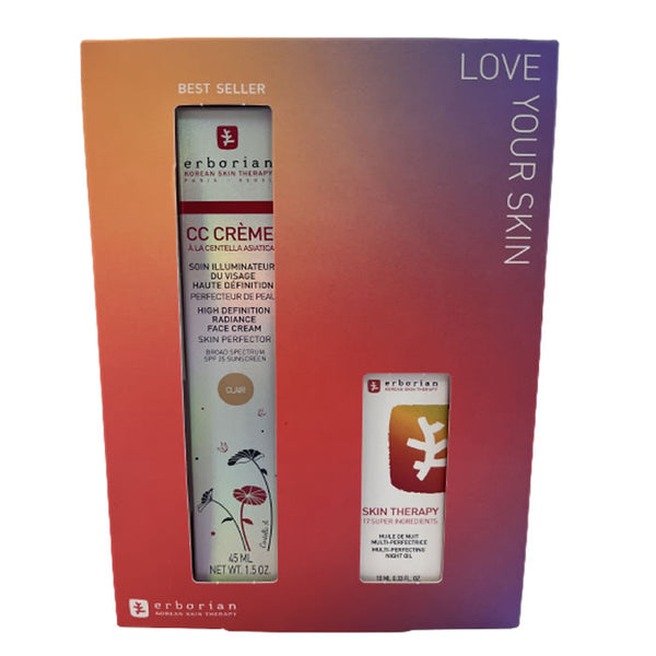 Erborian Cc Crème Illuminateur Visage Spf25 Clair 45ml Set 2 Pièces
