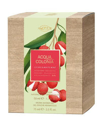 4711 Acqua Colonia Litchi et menthe blanche Eau De Cologne Homme Femme Vaporisateur 50ml + Gel douche 75ml Coffret 2 pièces