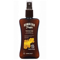 Hawaiian Tropic Protective Dry Spray Oil Spf15 Medium 200ml - shoplinediffusion