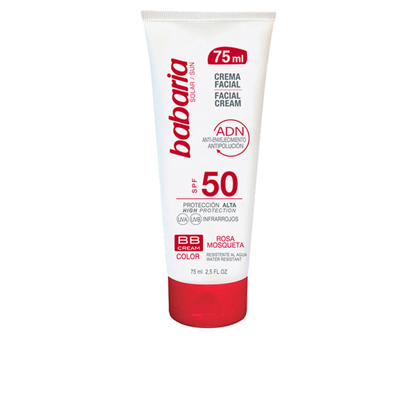 Babaria Crème Solaire Bb Cream Visage Spf50 Rose Musquée 75ml